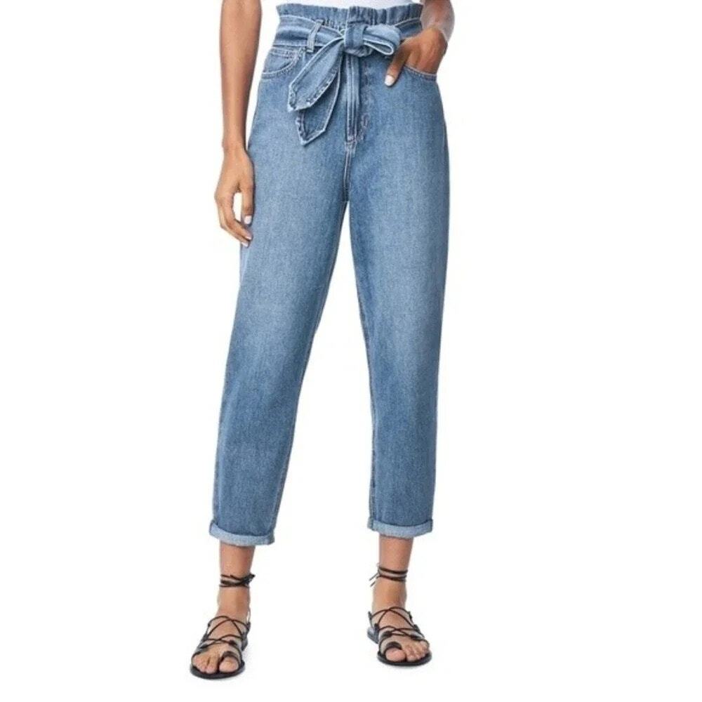Joe's Jeans Brinkley Paperbag Jeans Womens 30 High Rise Medium Wash